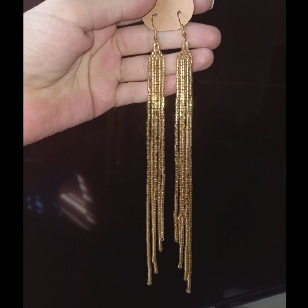 ✨ Stunning Extra Long Gold Fringe Earrings | Boho Statement🤩